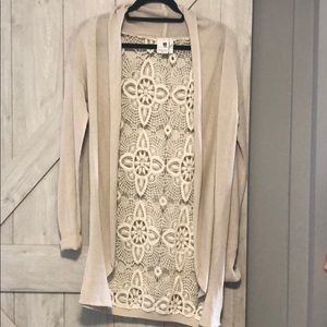 EUC Pink Owl Cardigan Sweater - Size Small